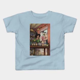 Everyday Witch Tarot - 8 of Pentacles Kids T-Shirt